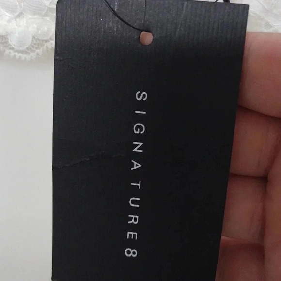 Signature8 Halter Bralette White Lace New Small - Picture 6 of 7